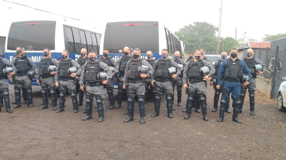 Choque desembarca em Dourados para reforçar fiscalização durante lockdown