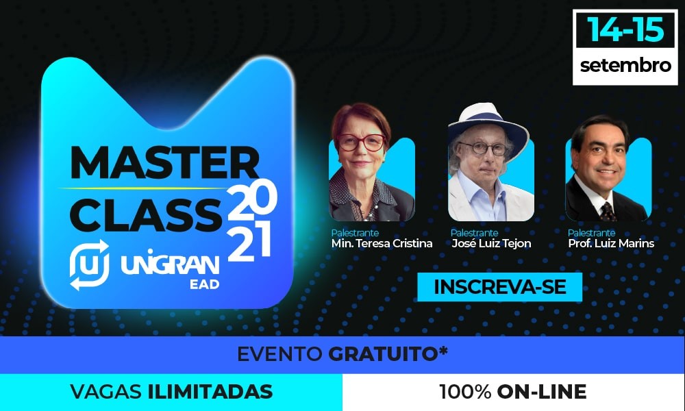 Agronegócio e gestão são assuntos centrais do MasterClass 2021