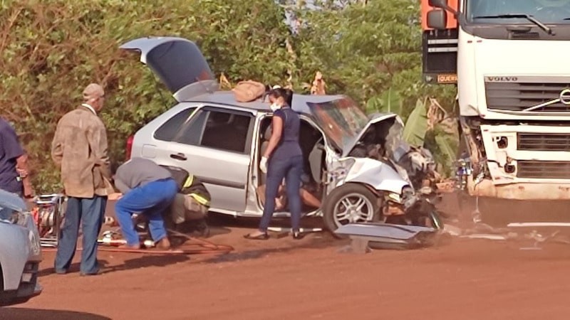 Acidente mata 2 mulheres e deixa PM aposentado em estado grave na MS-376