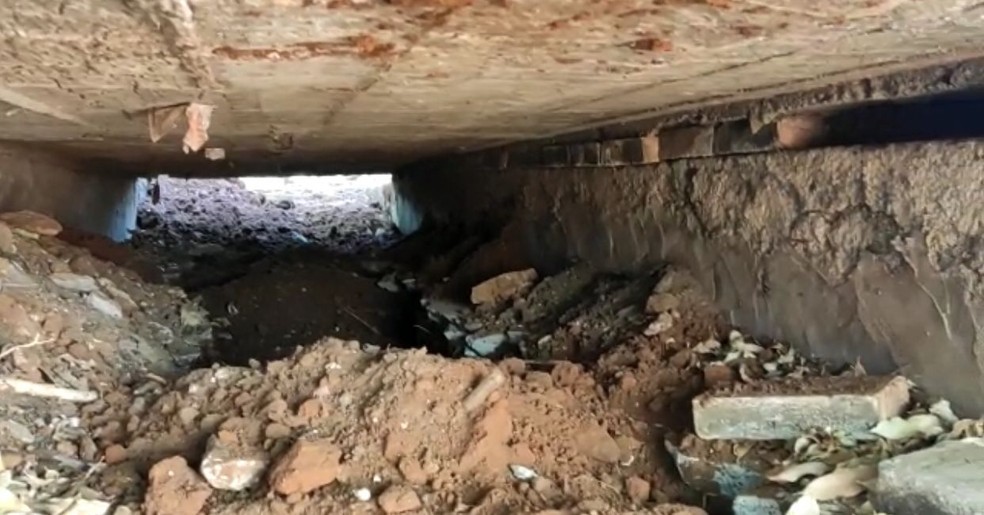 Trabalhadores acham ossada humana e ampolas de remédios no contrapiso